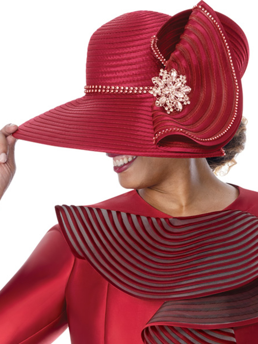 The Regal Ruby Elegance Hat