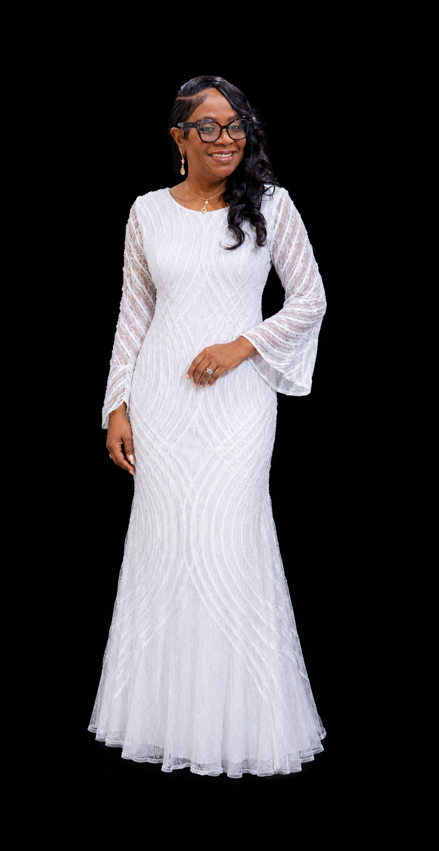 Timeless White Textured Elegance - 8737