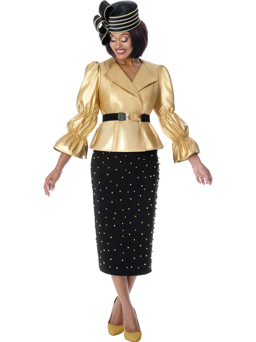 Golden Empress Couture Skirt Suit