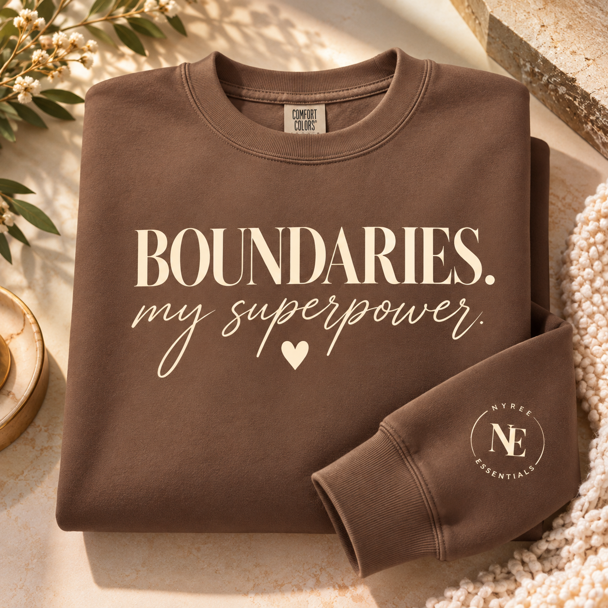Cozy Boundaries Sweatshirt Flat Lay.png