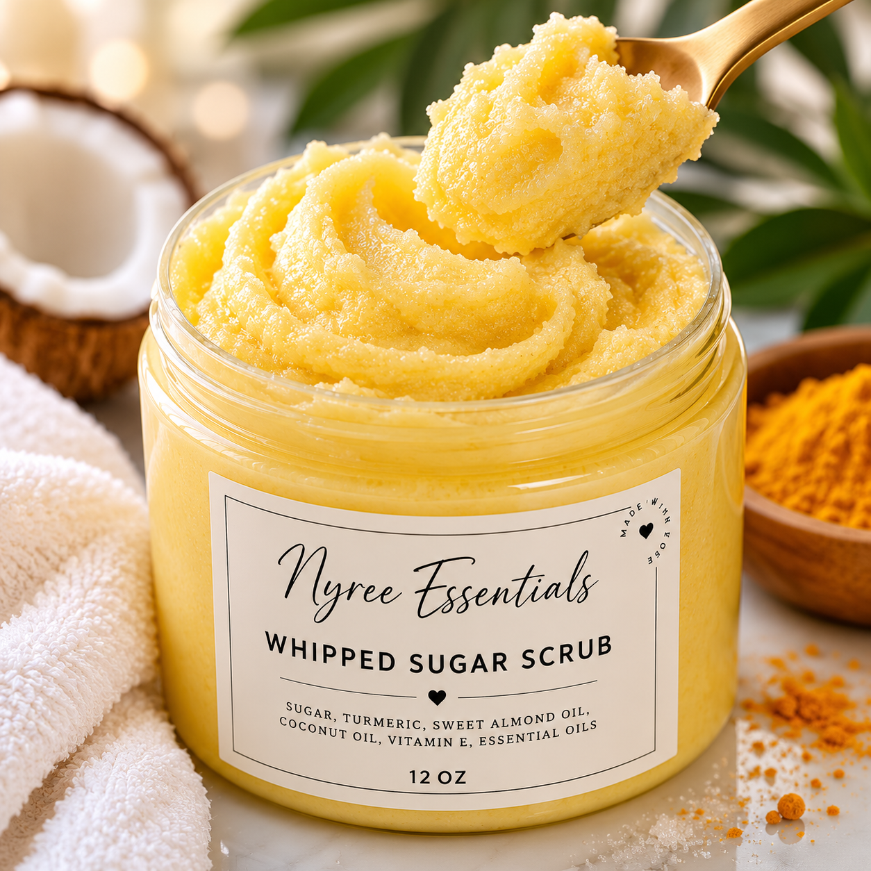 Turmeric Foaming Sugar Scrub