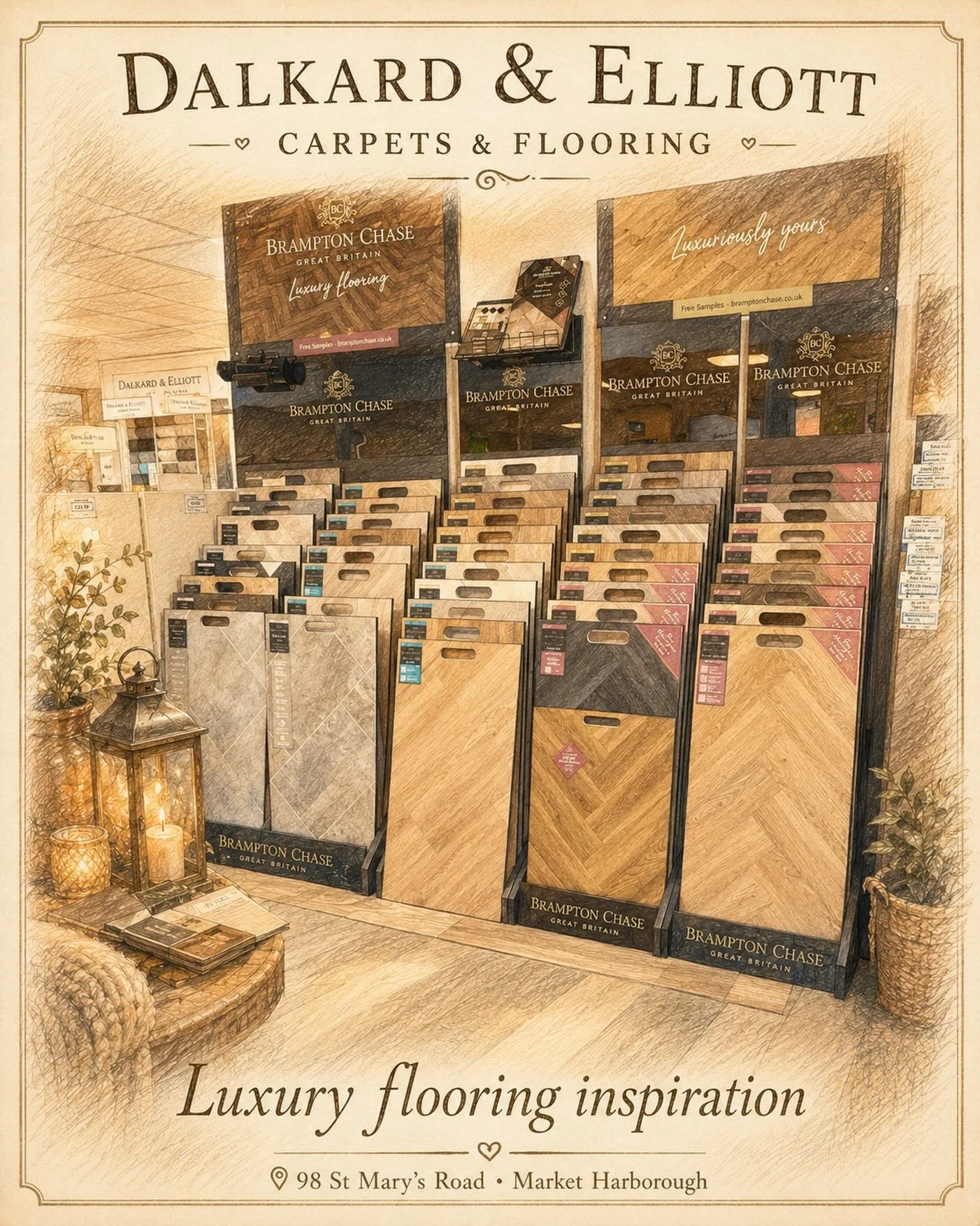 @bramptonchase LVT. Beautiful ranges to choose from at Dalkard &amp; Elliott Carpets &amp; Flooring in Market Harborough.

Luxury vinyl flooring and LVT styles to give your home a clean, modern and practical finish.

#MarketHarborough #LVTFlooring #L