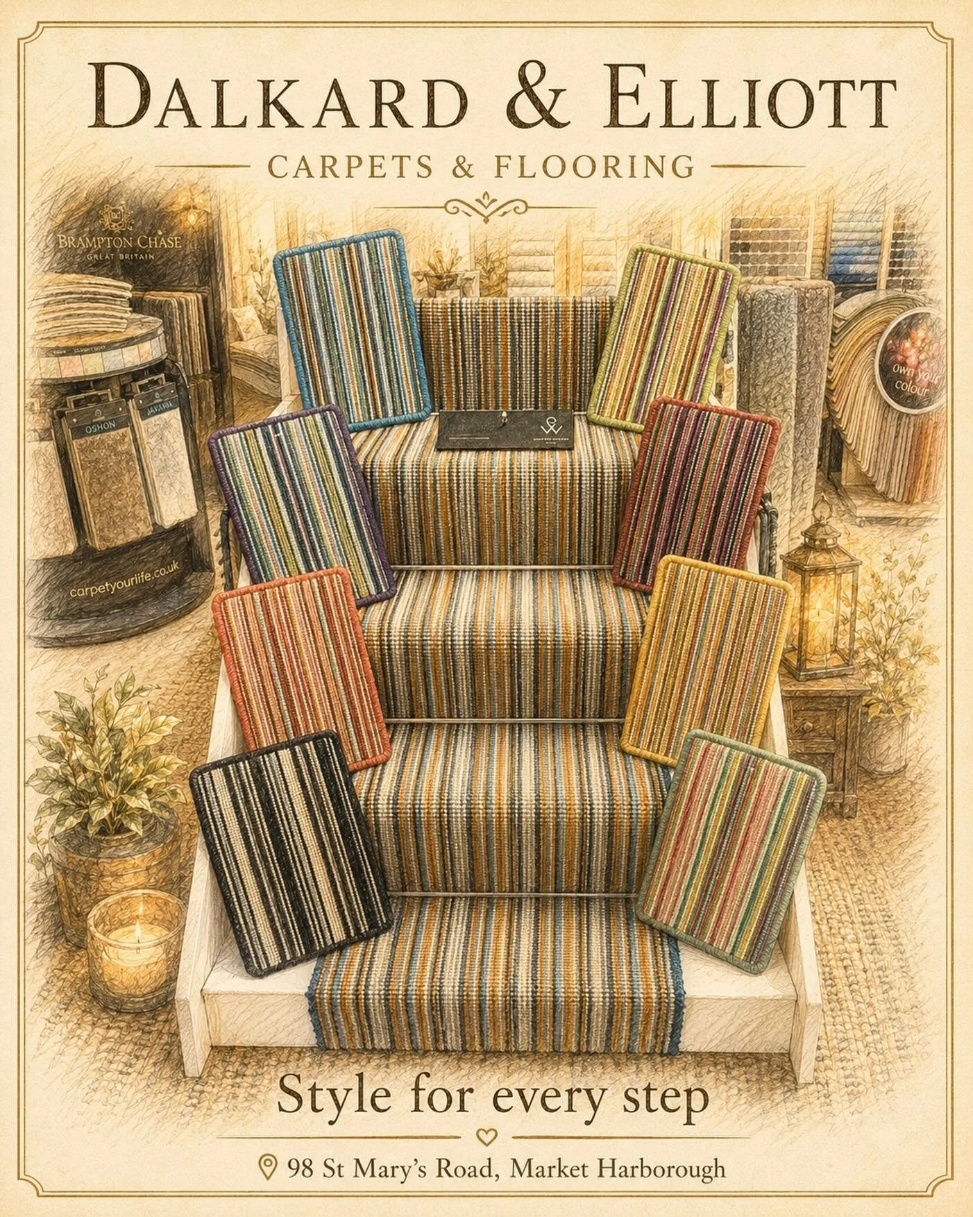@grosvenorwilton_uk Dalkard &amp; Elliott Carpets &amp; Flooring in Market Harborough.

Discover beautiful luxury carpets designed to bring warmth, comfort and style to your home.

#MarketHarborough #LuxuryCarpets #CarpetInspiration #CarpetsAndFloori