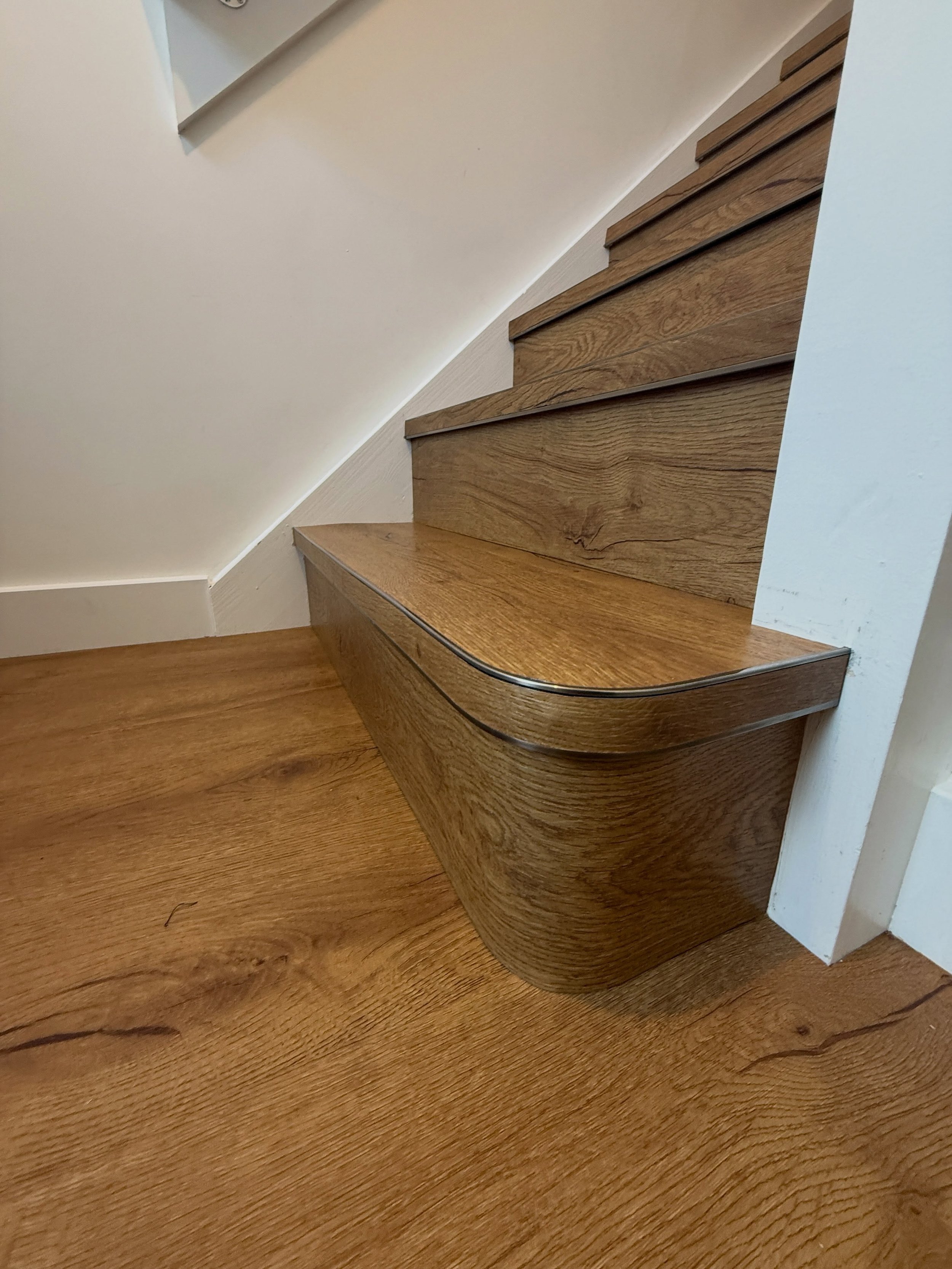 If you&rsquo;ve ever thought about having LVT on you&rsquo;re staircase we can do it here at Dalkard &amp; Elliott carpets &amp; flooring. We did this full house in LVT. If you&rsquo;ve got a project going on right now and need help choosing the righ