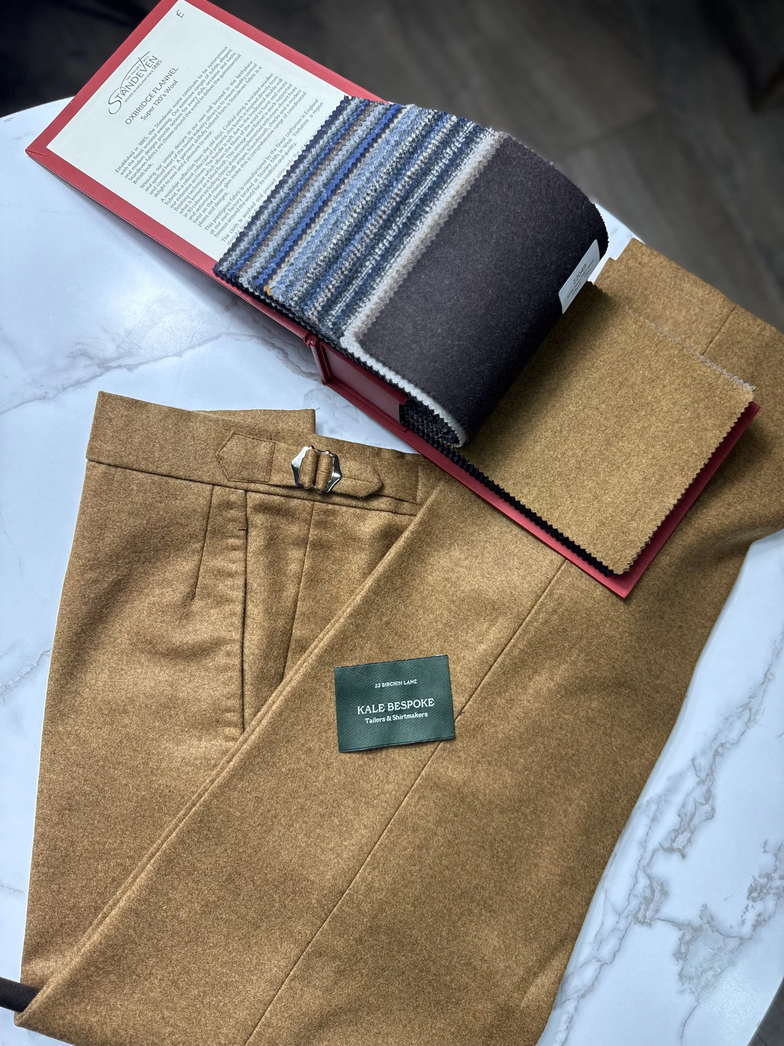 uxbridge flannel cloth handmade bespoke trousers by kale bespoke
