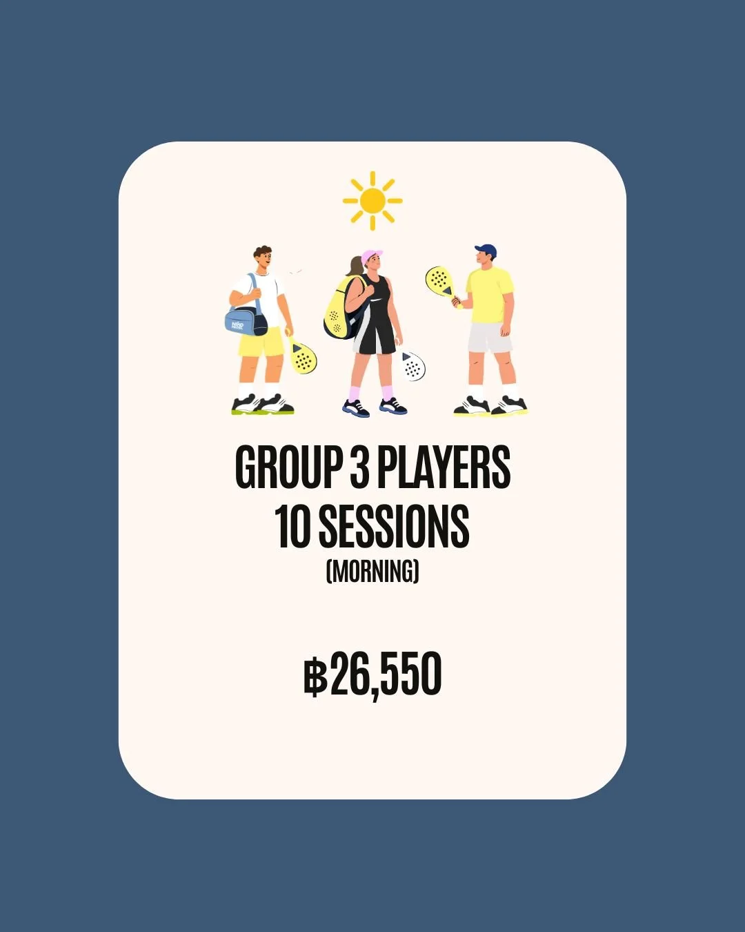 Group 3 Players 10 sessions morning
