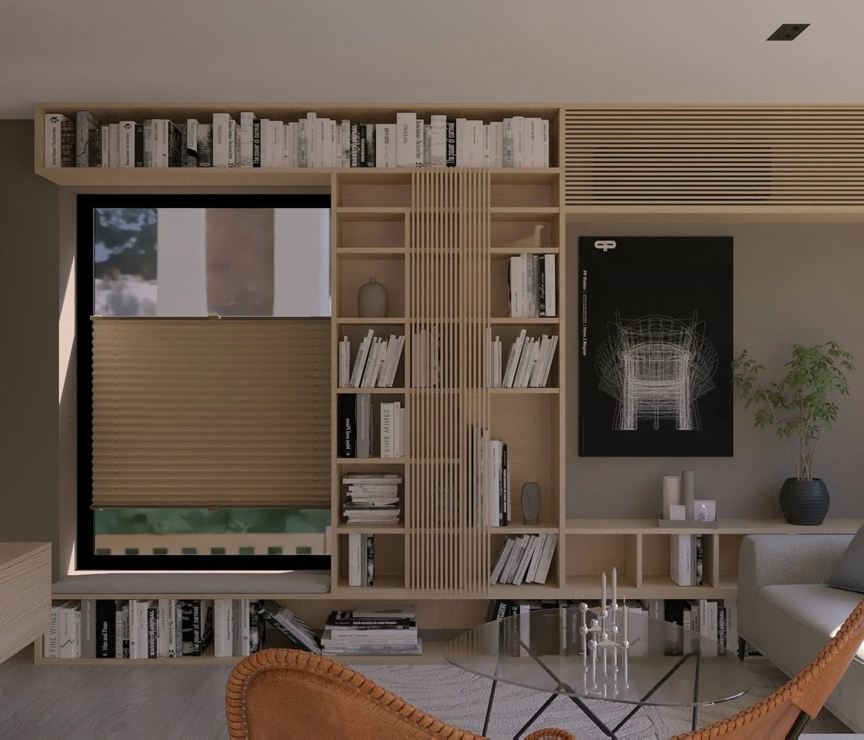 Interørdesign og en skreddersydd bokhylle