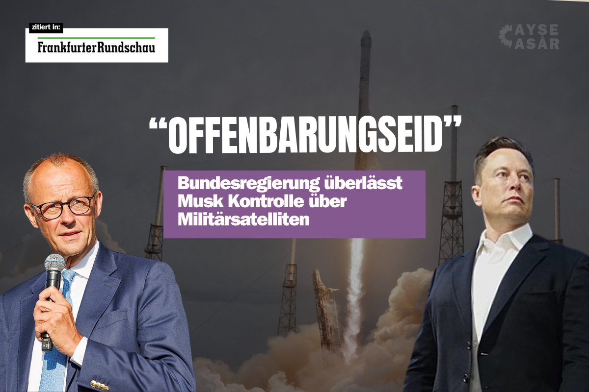 „Offenbarungseid“:  Bundesregierung überlässt Elon Musk Kontrolle über Militärsatelliten(Presse-Statement)