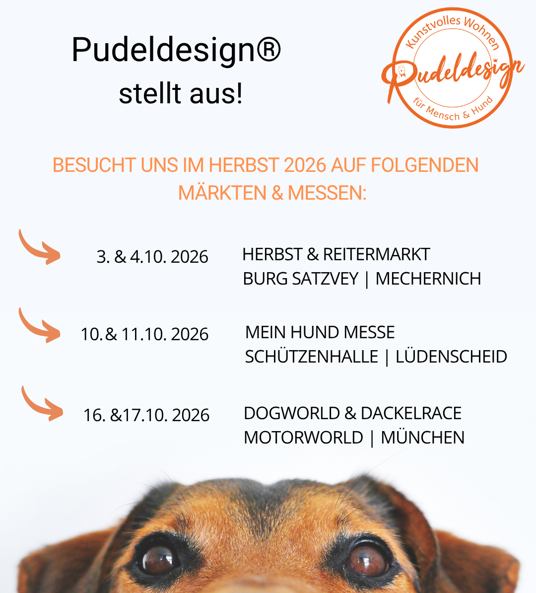 Pudeldesign auf Messen im Herbst 2026
