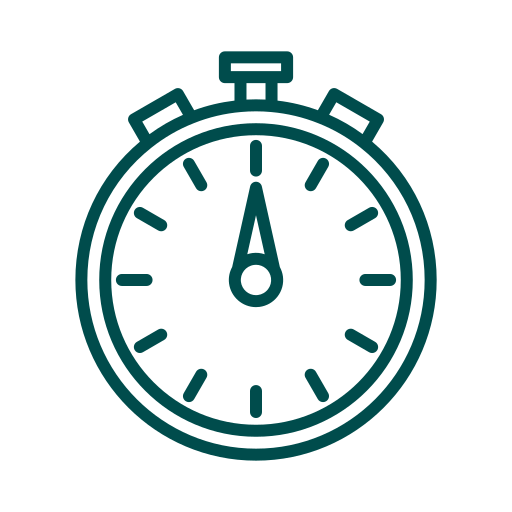 Ett tidtagarur visar att användaren sparar tid