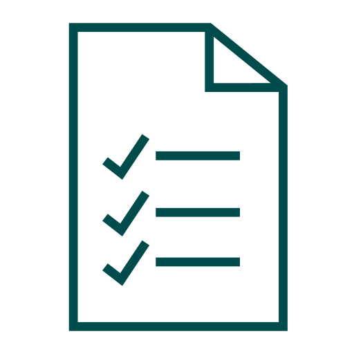 En checklista med avbockade punkter visar att användaren får en konkret och tydlig sökbild