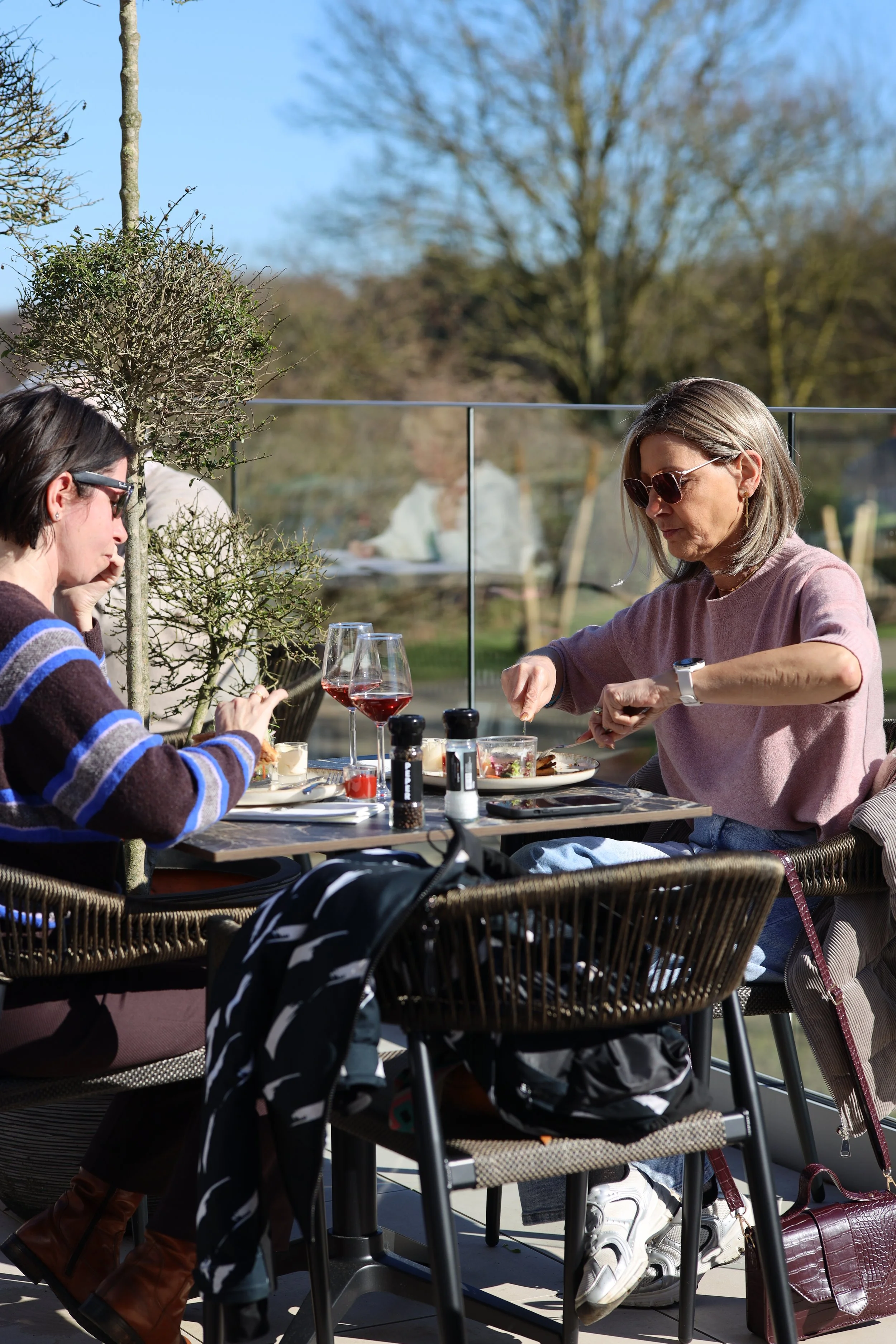 Lunchen op ons terras