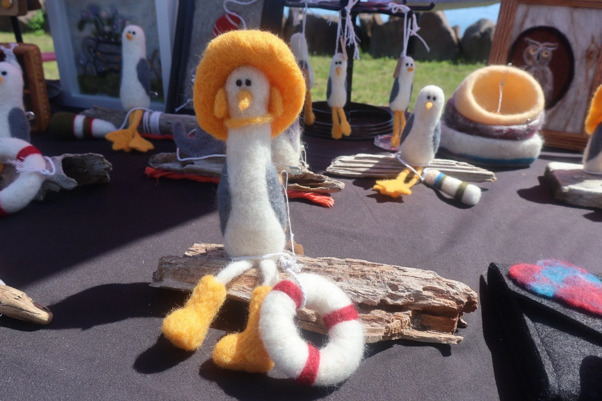 Digby Farmers' and Artisans' Market, felted seagulls