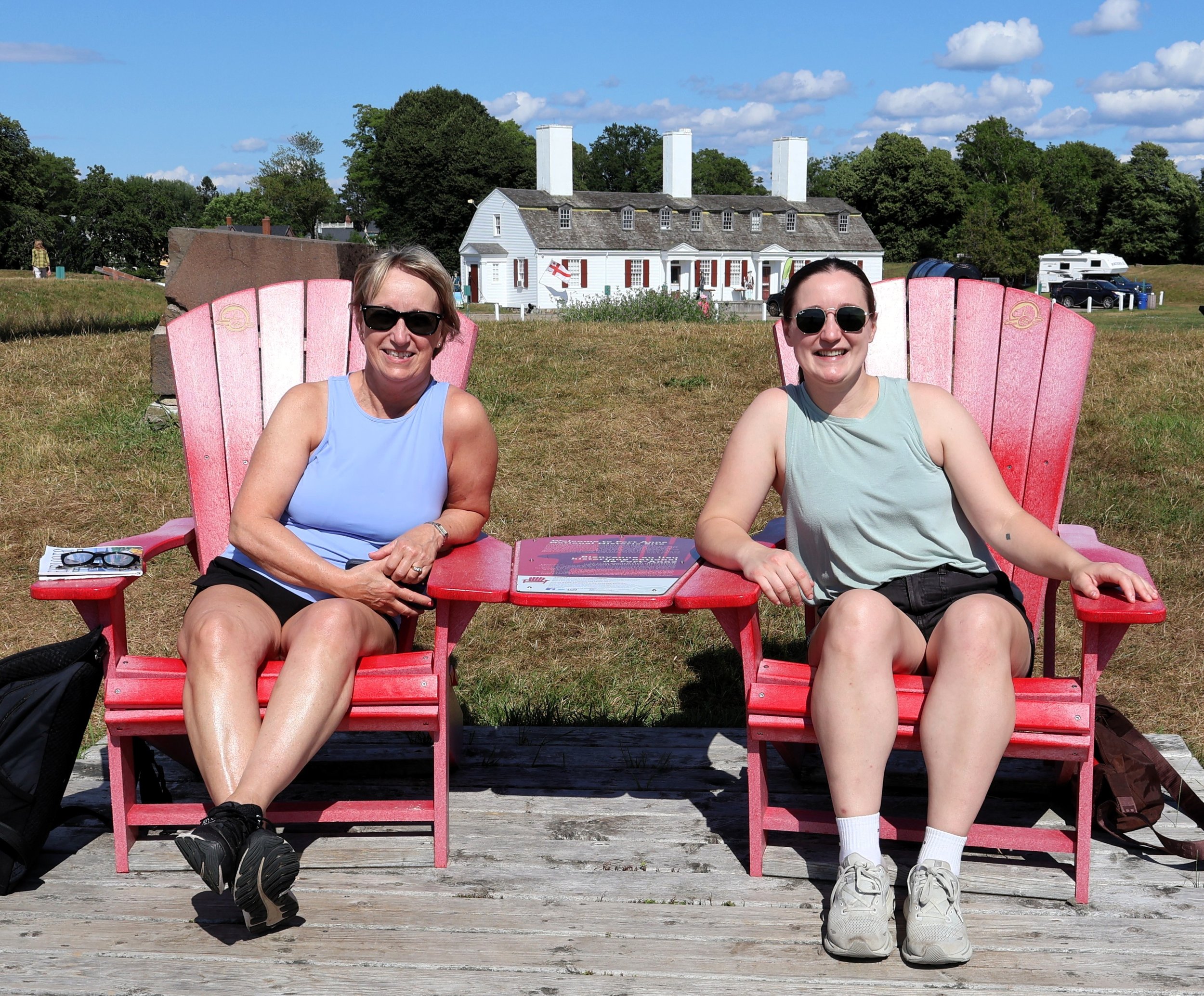 The author and her daughter at Fort Anne.