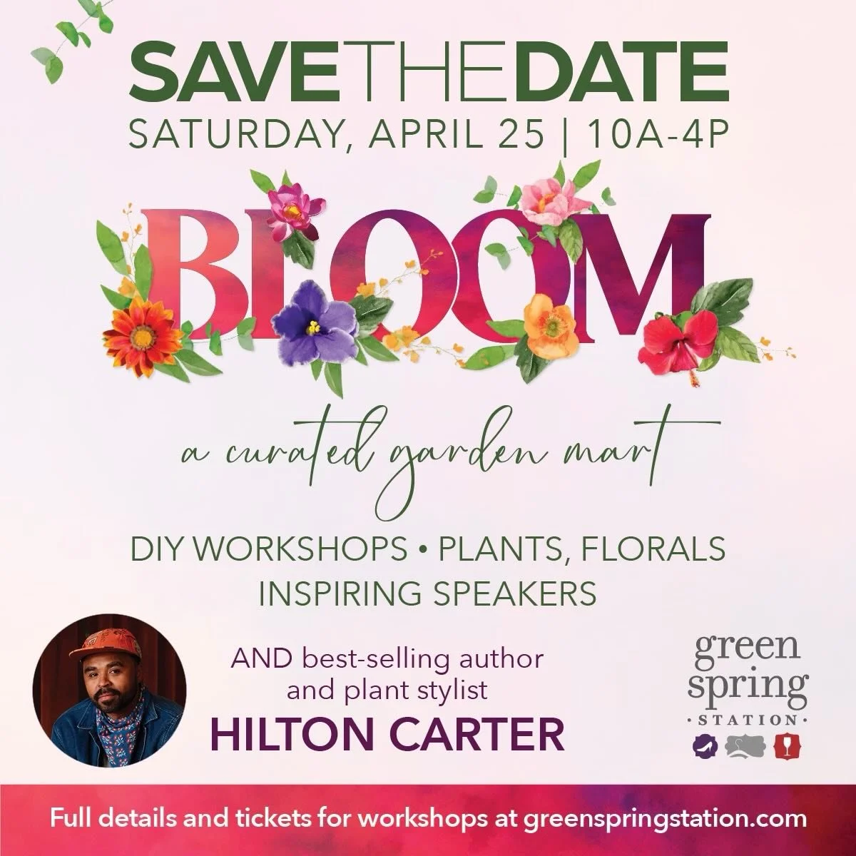 We are thrilled to share our tropical charm with BLOOM at Green Spring Station