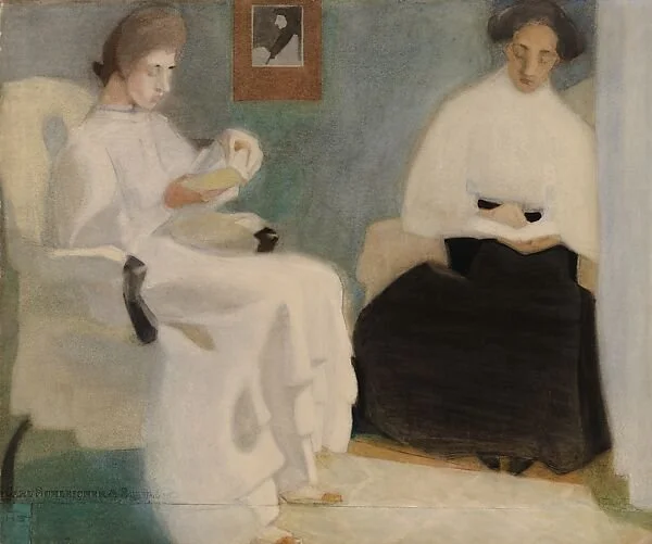 Girls Reading by Helene Schjerfbeck | Source: The Metropolitan Museum of Art 