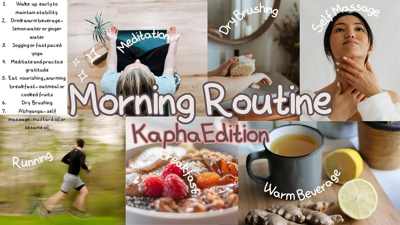 Kapha Morning Routine✨

Start your day bright, light and energized

When Kapha energy is high mornings can feel slow, heavy or hard to get moving- but a few uplifting rituals can awaken your body and mind. 

Remember- energize, invigorate and uplift 