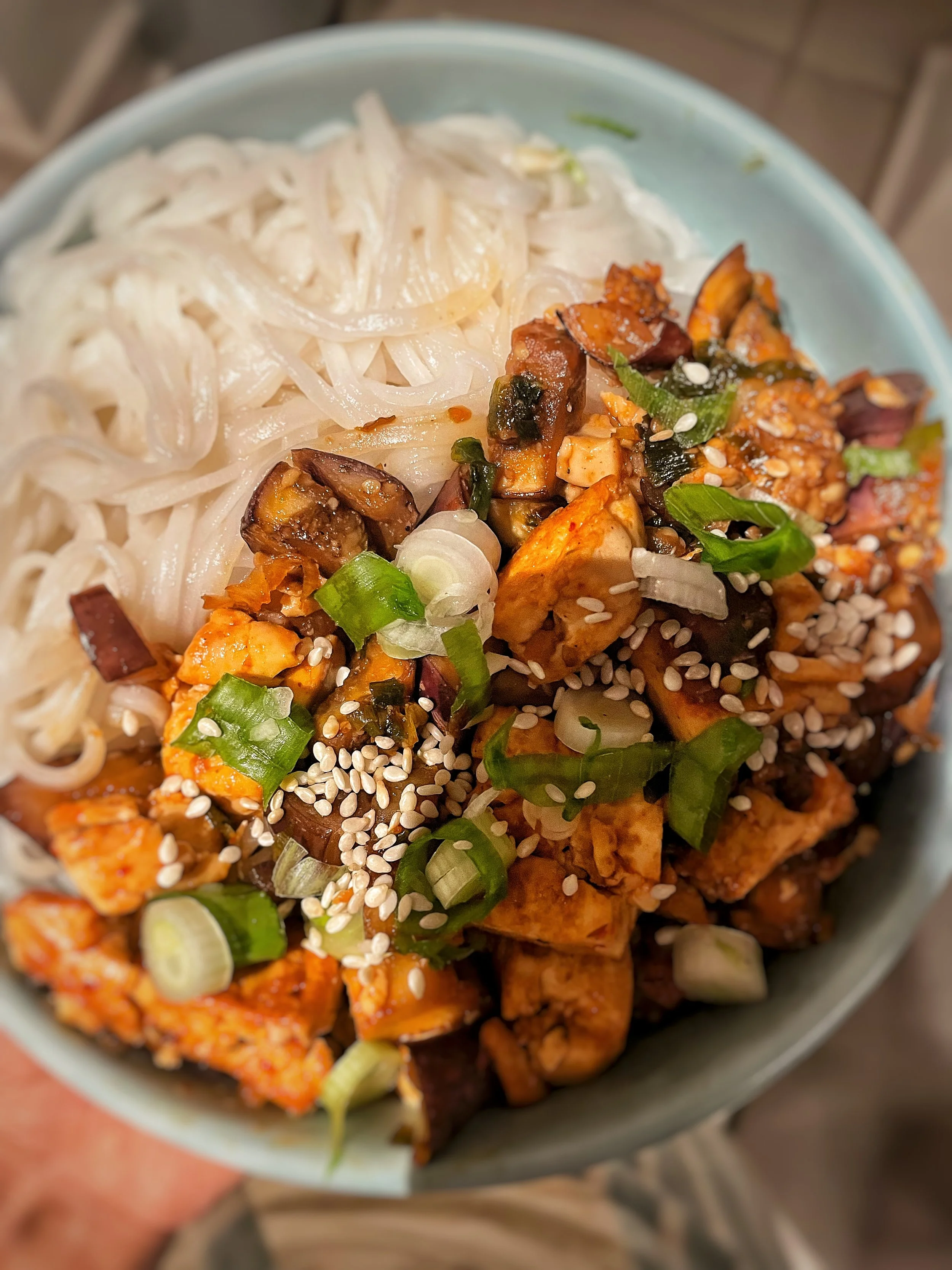 Tofu Aubergine Stir Fry