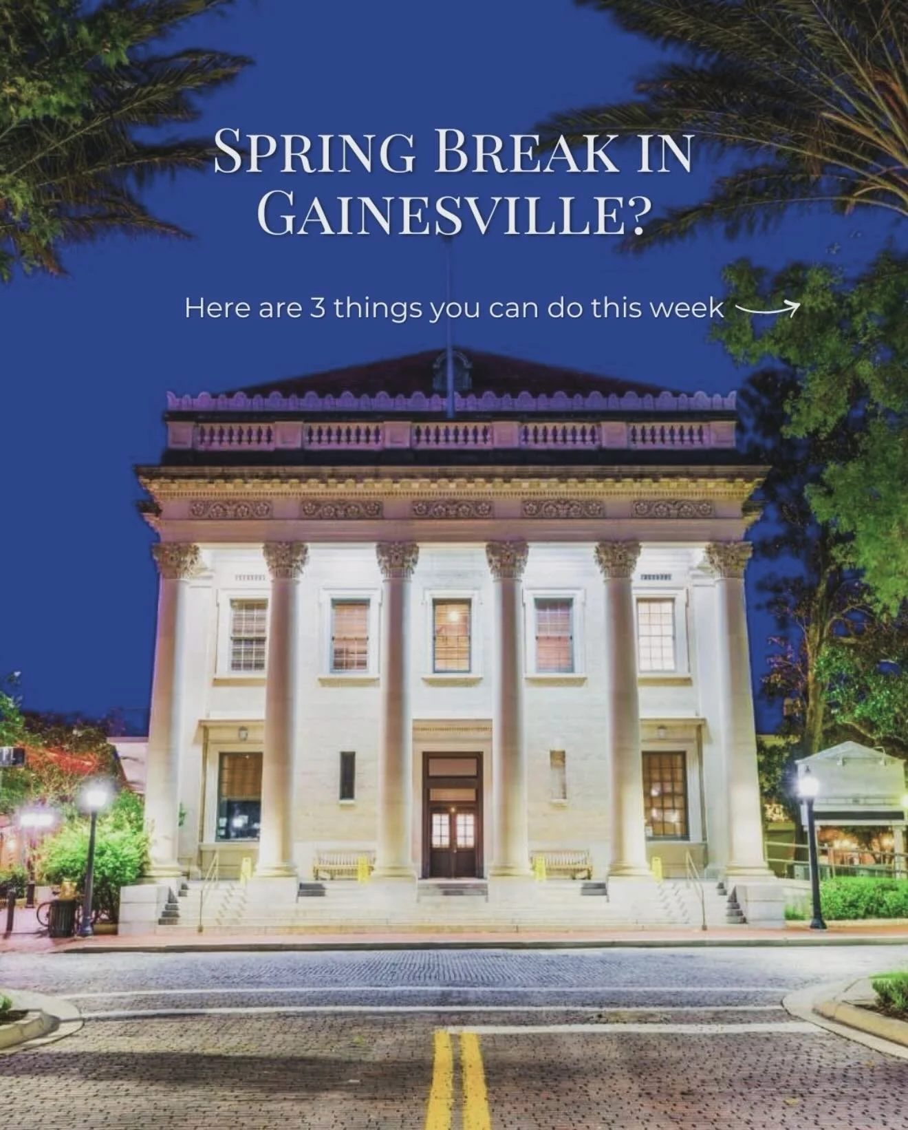 Looking for things to do in Gainesville for spring break?⛅️

From local food spots to outdoor activities, here are a few things to around town this week!