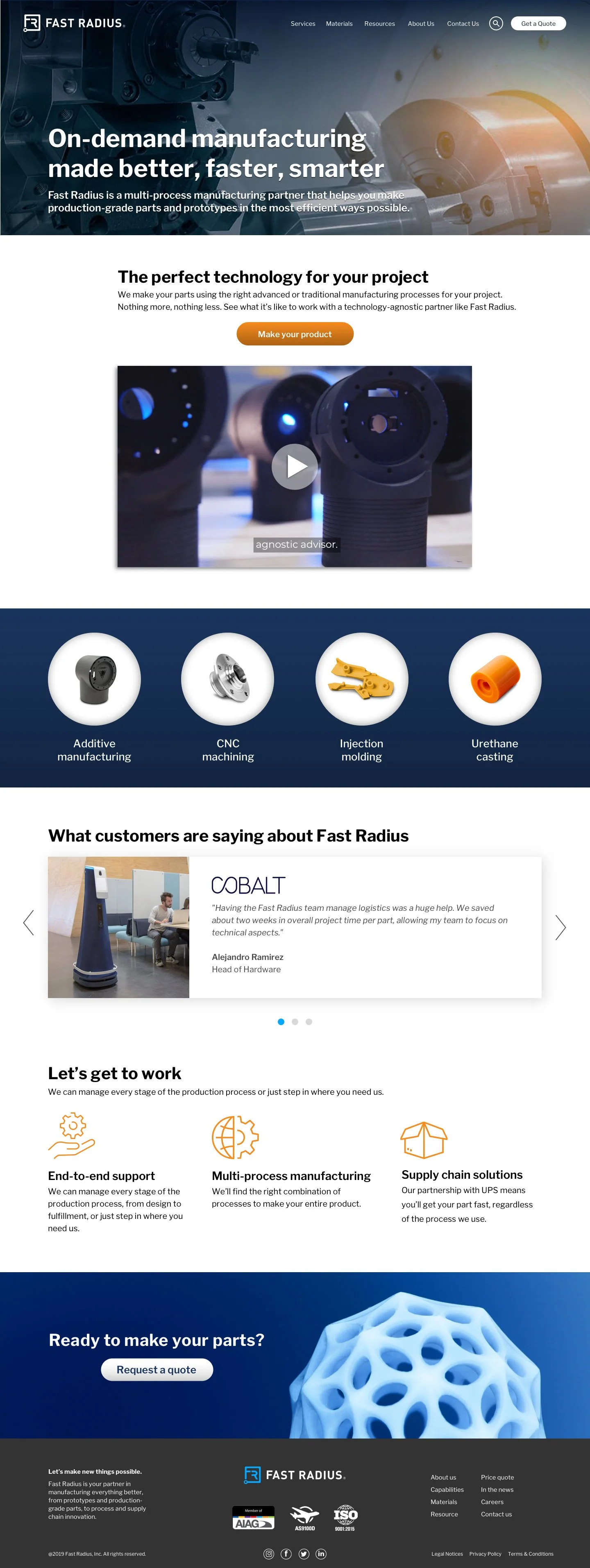 redesigned home page