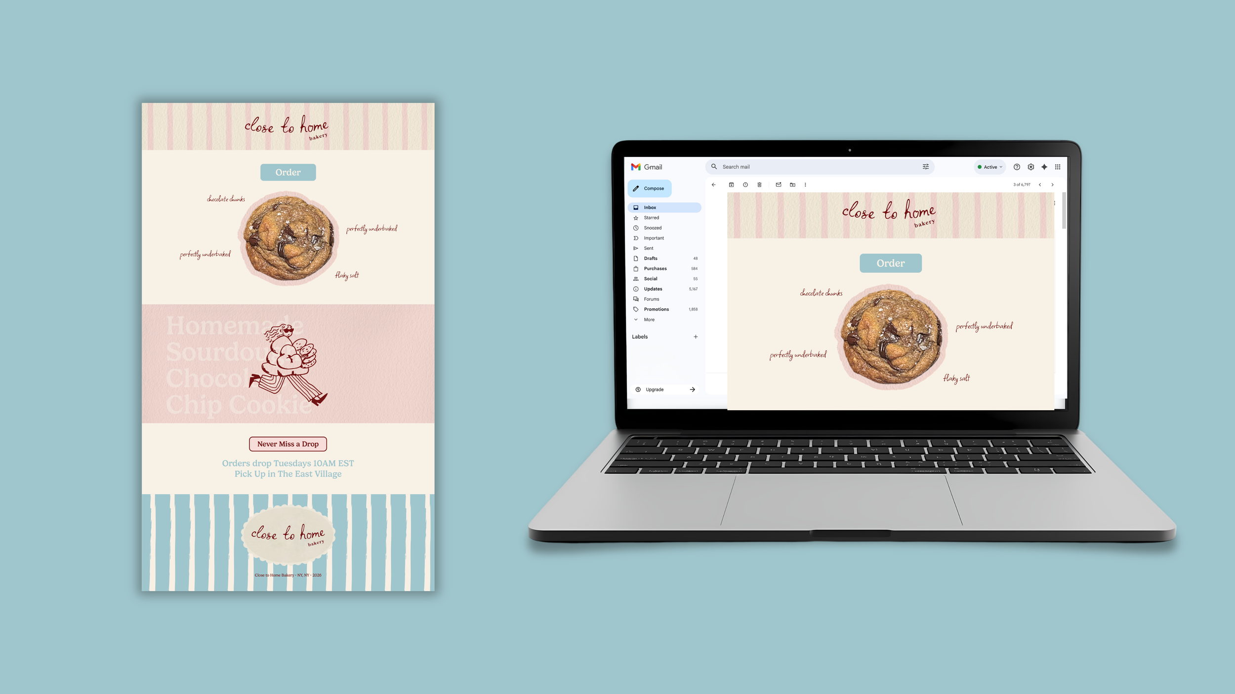 Cookie Order Email Design