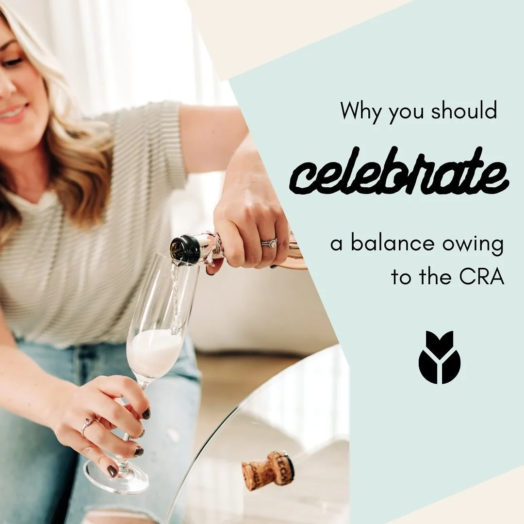 Yes, you read that correctly. 🥂 

Celebrate that balance owing. 🤗
Then plan better for next year. ⬇️

1️⃣ Set up your systems properly. Bookkeeping, sales, expenses. 
2️⃣ Track your tax liabilities throughout the year. GST, PST, corporate tax, CPP 