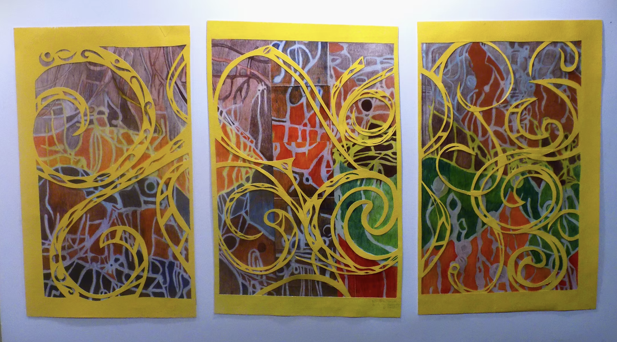Winston Harris Back to Nature, 2024 - 26 x 48 - 3-Panel