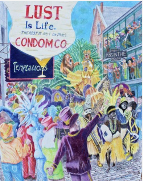 Magruder Murray Mardi Gras 22 x 30