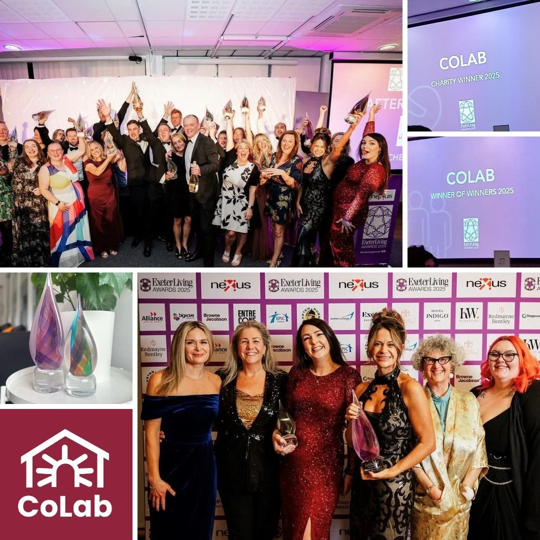 ✨Exeter Living Awards✨

We&rsquo;re absolutely thrilled to share that CoLab Exeter won Charity of the Year and took home the Platinum Award at the @exeterlivingawards 2025 last night! 🎉💜

These awards are a celebration of the heart of our city, its
