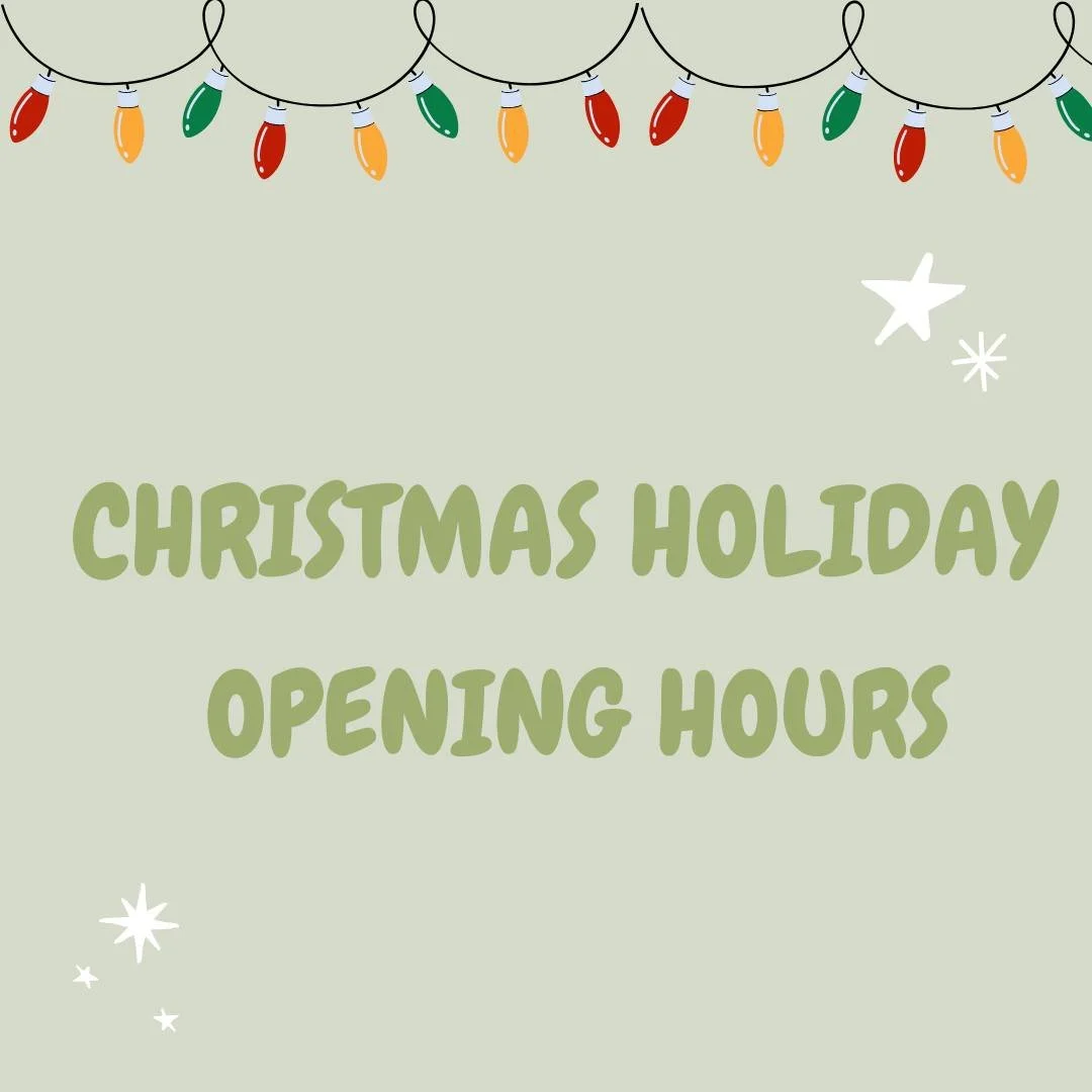 ✨Christmas Opening Hours✨

 During the Christmas period, our opening hours will be slightly different.

Wishing everyone a safe and healthy Christmas season. ⭐