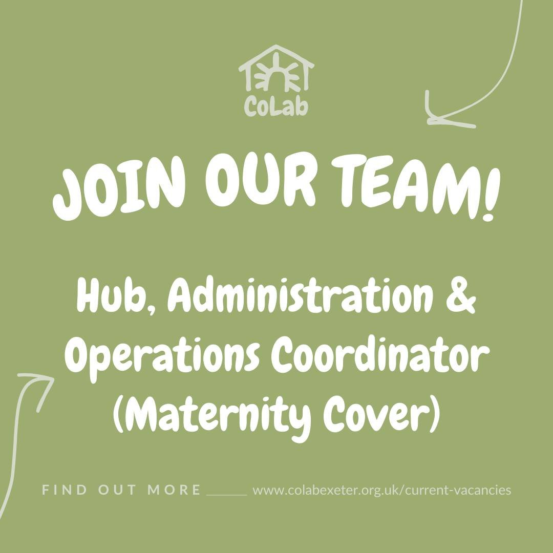 ✨Join our Team!✨

We&rsquo;re looking for a Hub, Administration &amp; Operations Coordinator (Maternity Cover) to join the CoLab team. 🌟

This is a vital role at the heart of our busy community hub, helping keep everything running smoothly and creat