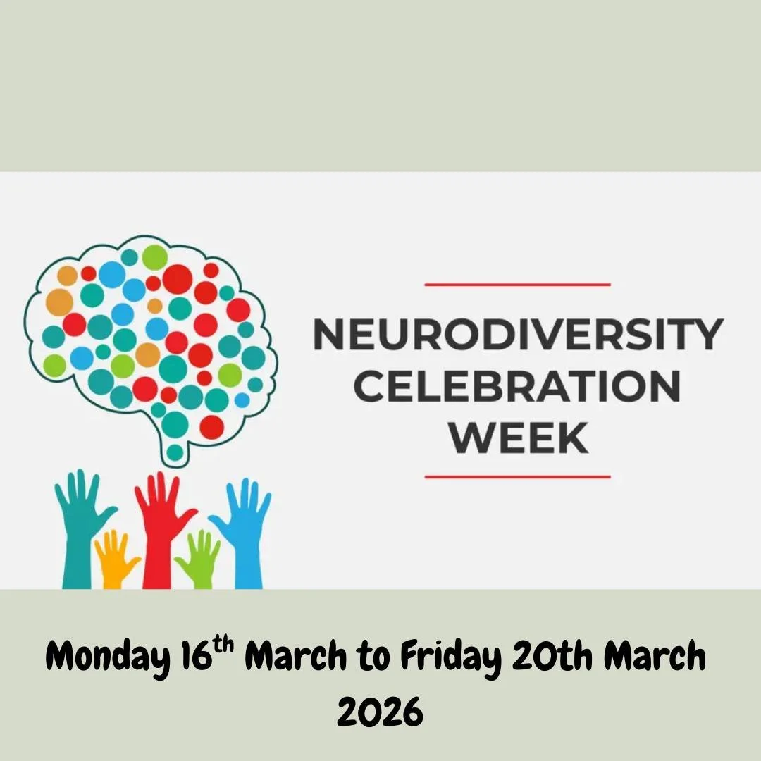 ✨Neurodiversity Celebration Week✨

Neurodiversity Celebration Week is a worldwide initiative that gives an opportunity to celebrate those differences, challenge stigma, and continue building spaces where people feel understood and supported.

Neurodi