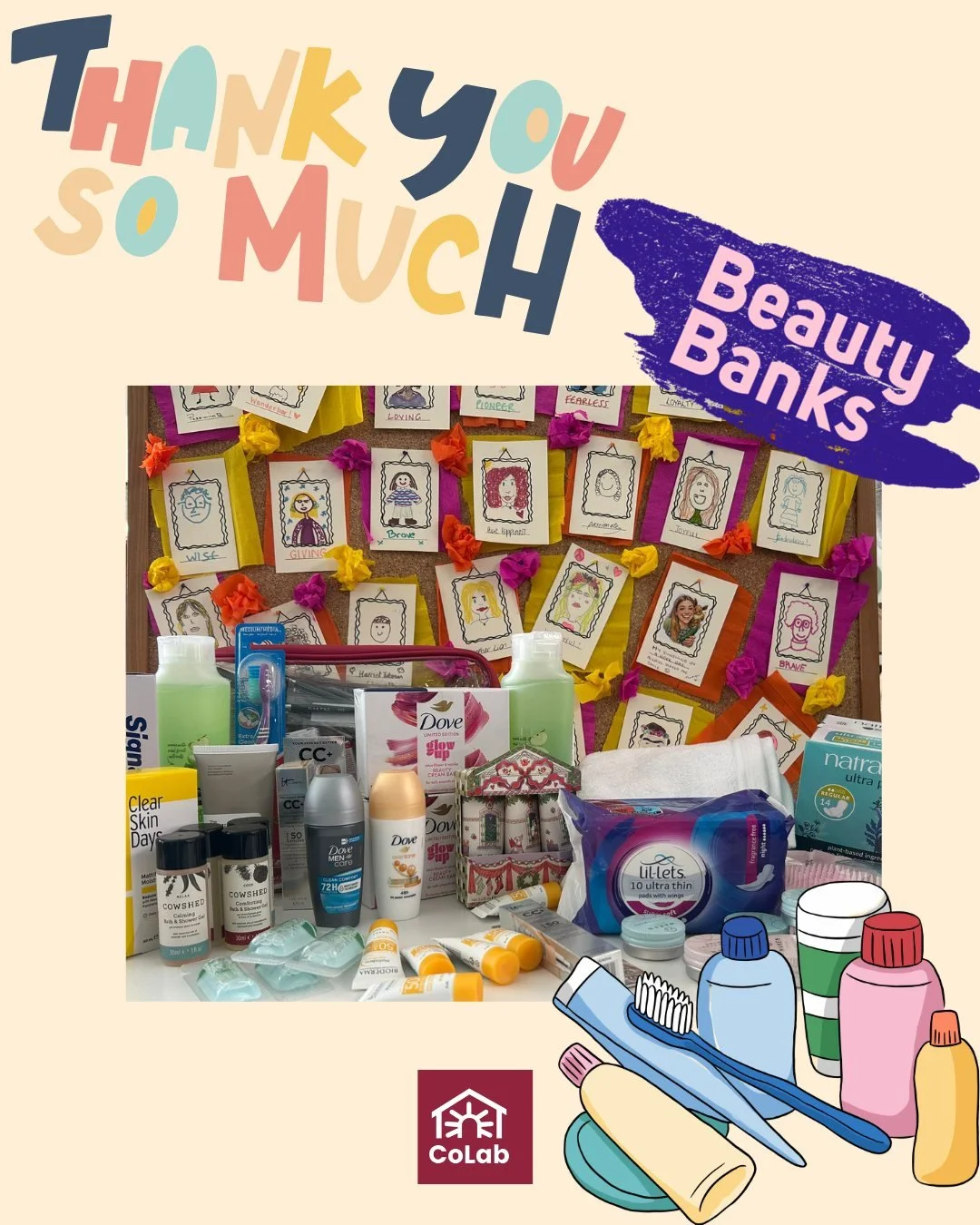 ✨Thank you!✨

A huge thank you to Beauty Banks for our latest delivery - we were so excited to receive these items and get them straight into our stock 💛

These essentials are always so needed in Brave Spaces and never stay on the shelves for long, 