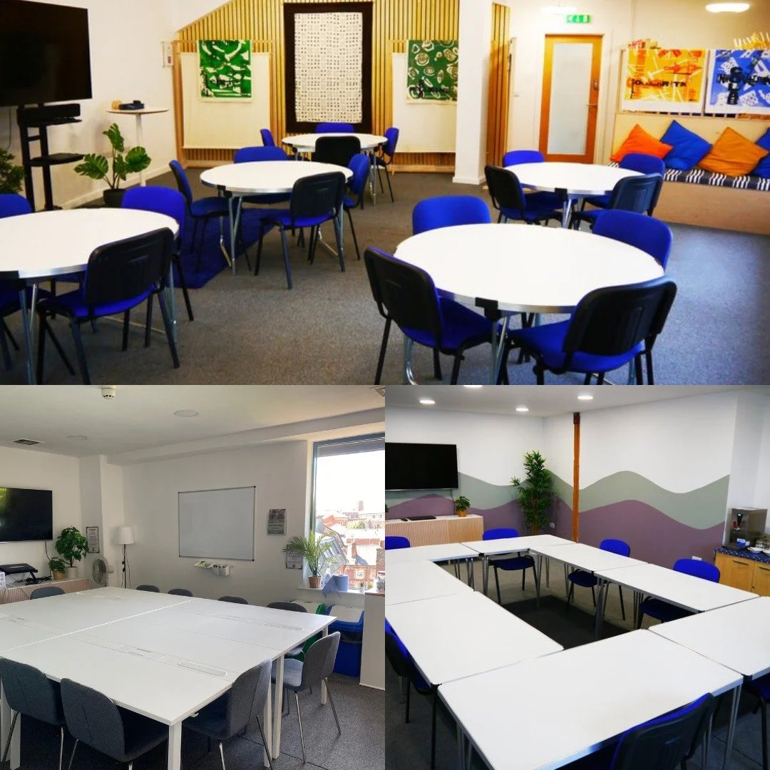 ✨Hire Space with Purpose✨

At CoLab, our rooms and desks offer more than just four walls and a Wi-Fi password; they&rsquo;re spaces where ideas, collaboration, and social impact thrive.

From meetings and workshops to training sessions and community 