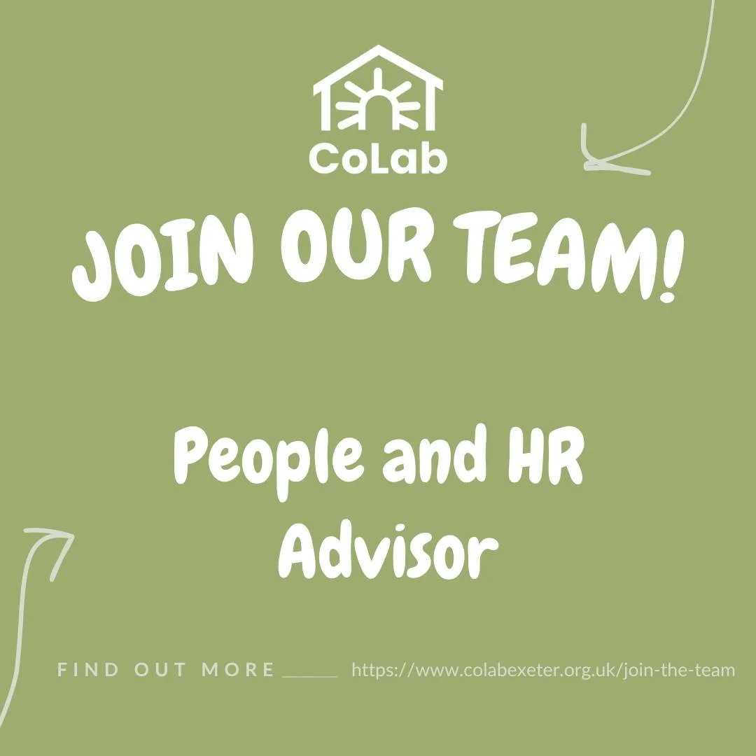 ✨Applications closing soon! ✨
There&rsquo;s still time to apply for our current role here at CoLab Exeter!

If you&rsquo;re organised, collaborative and love building positive, professional relationships at all levels and contributing to an inclusive
