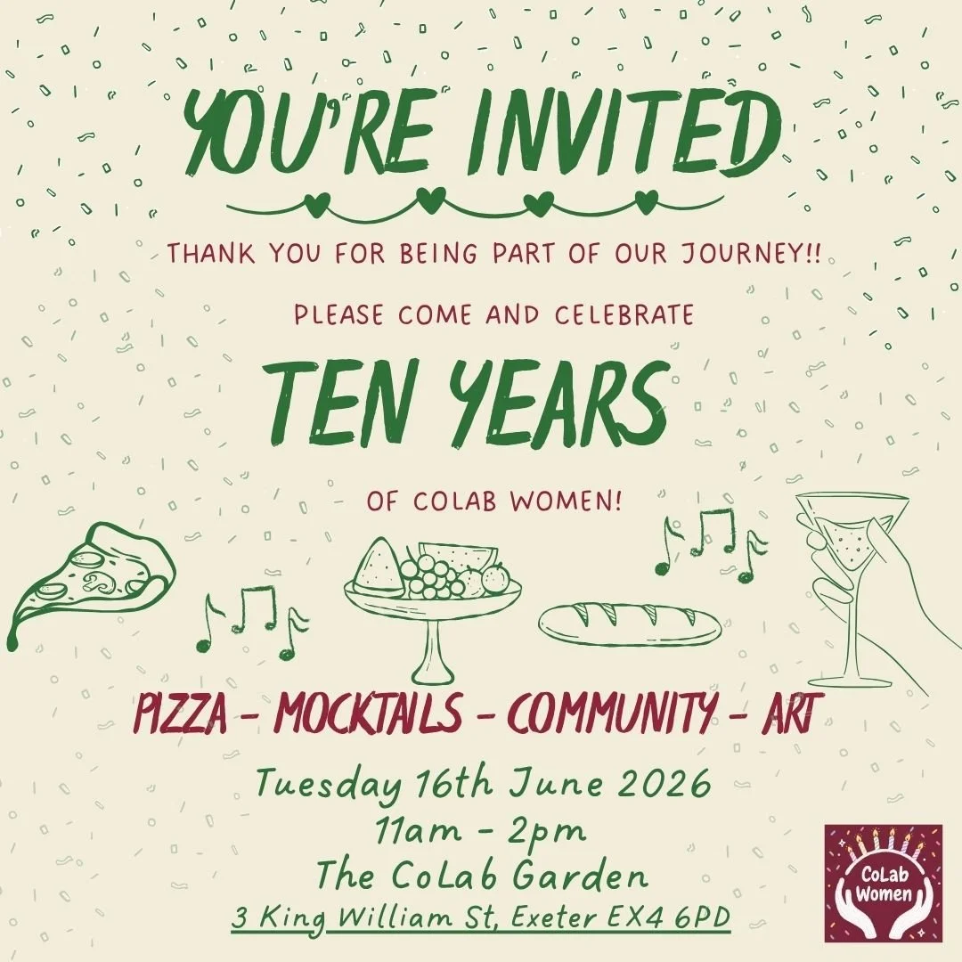 ✨Come and celebrate 10 years of CoLab Women with us. ✨

Over the last decade, we've had the privilege of meeting hundreds of women, staff, volunteers, partners, and supporters. We've listened to stories, learned from lived experience, shared difficul