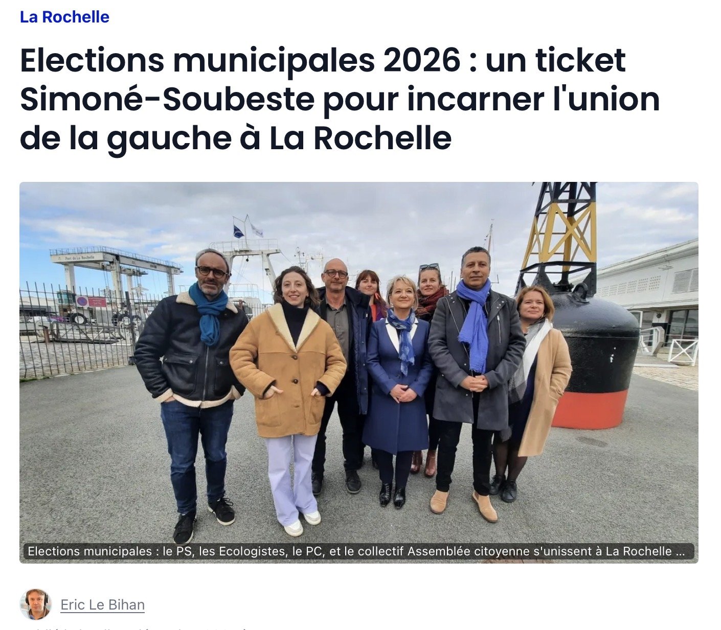 L'équipe de La Rochelle Unie en interview pour les municipales de La Rochelle. (France Bleu)