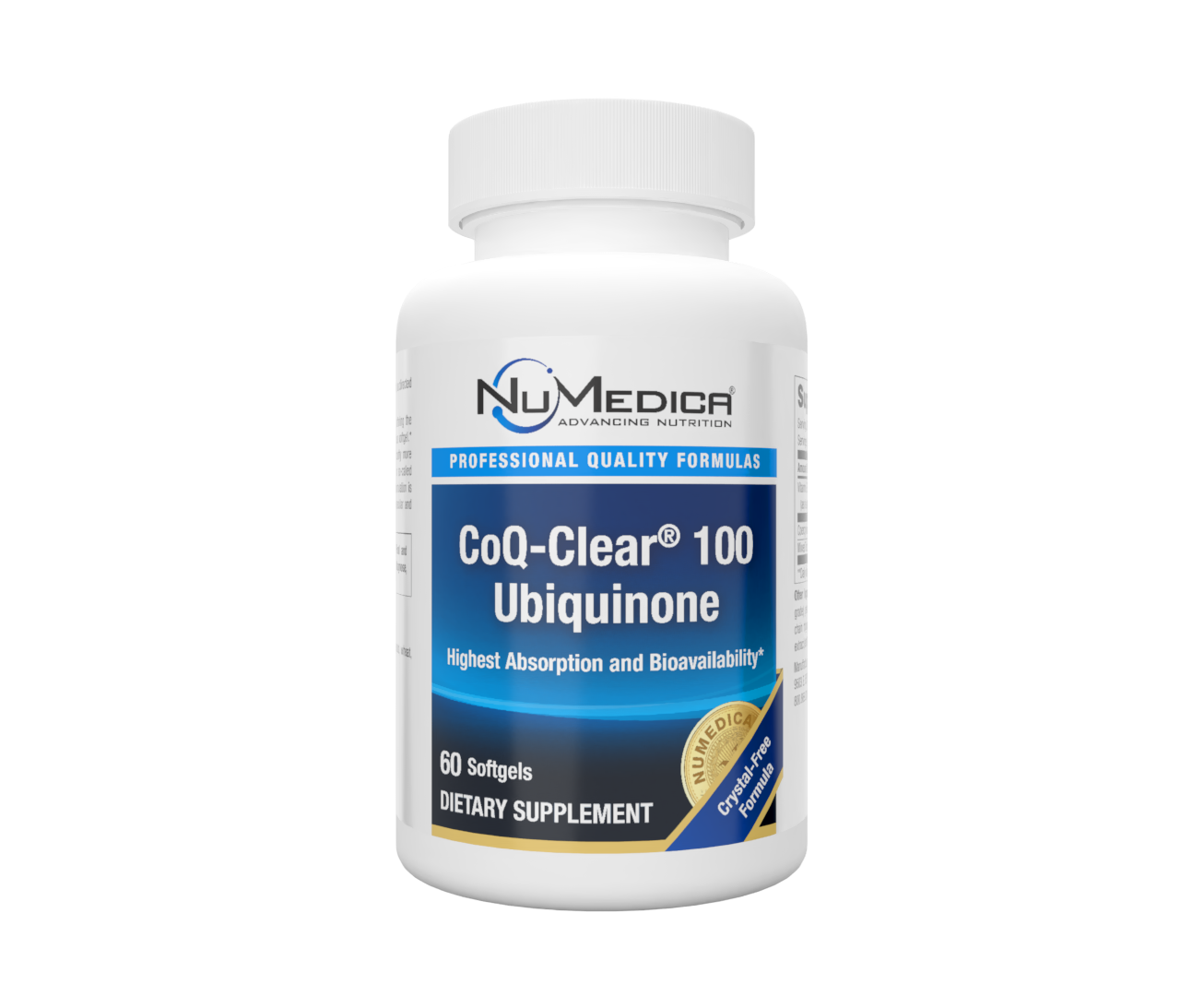 CoQ-Clear® 100 Ubiquinone: Crystal-Free CoQ10 for Absorption, Energy &amp; Heart Support