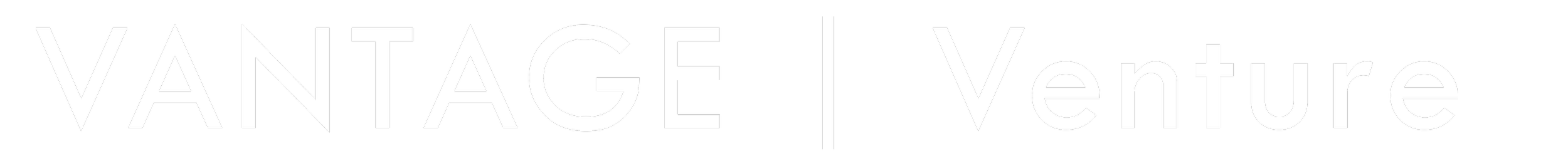VANTAGE Venture logo with black background and white text