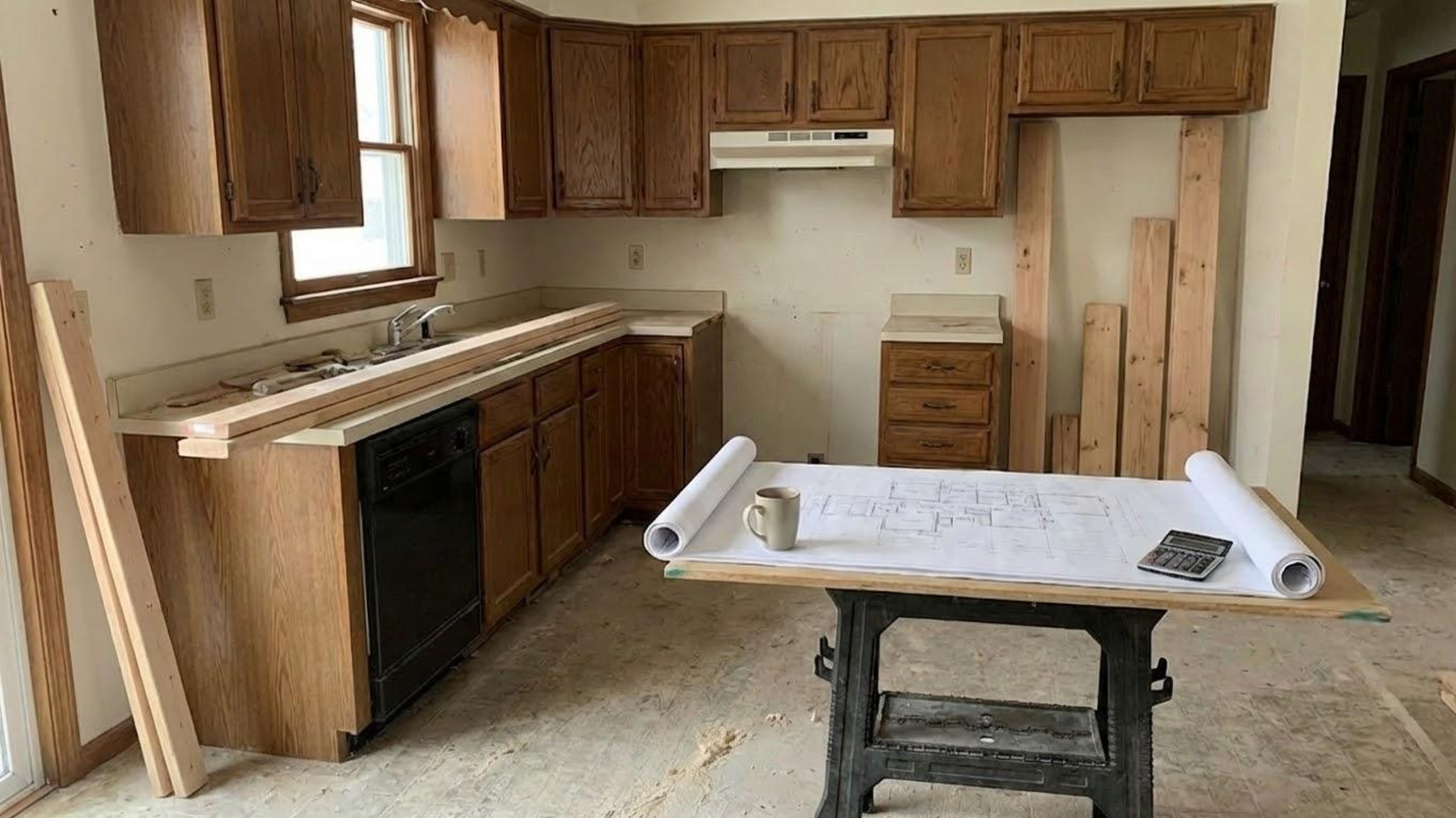 A sample architectural kitchen plan from the Revive package, designed to make home renovation affordable for Pennsylvania homeowners by eliminating unnecessary design fees.