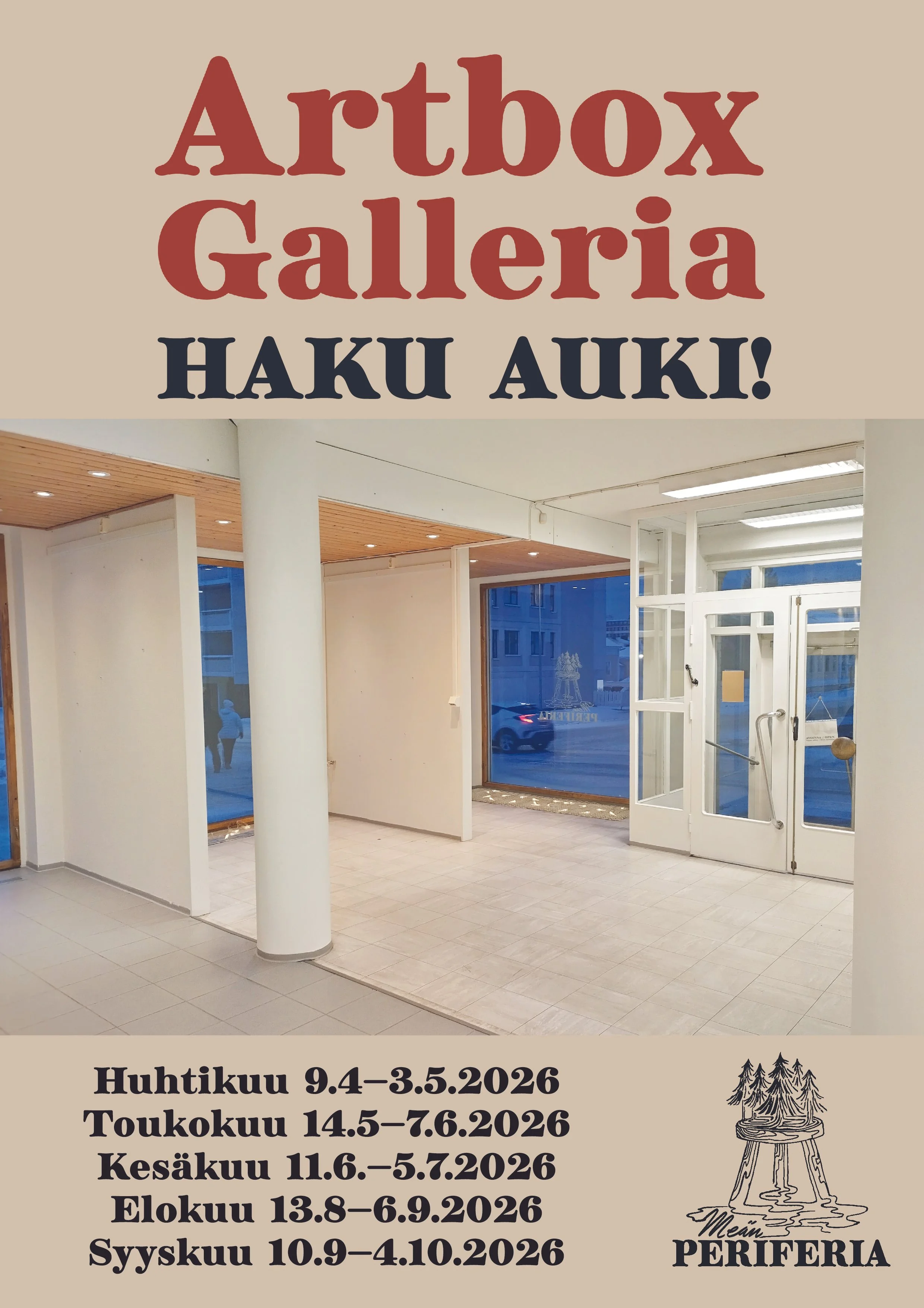 ARTBOX – GALLERIAN NÄYTTELYHAKU 2026