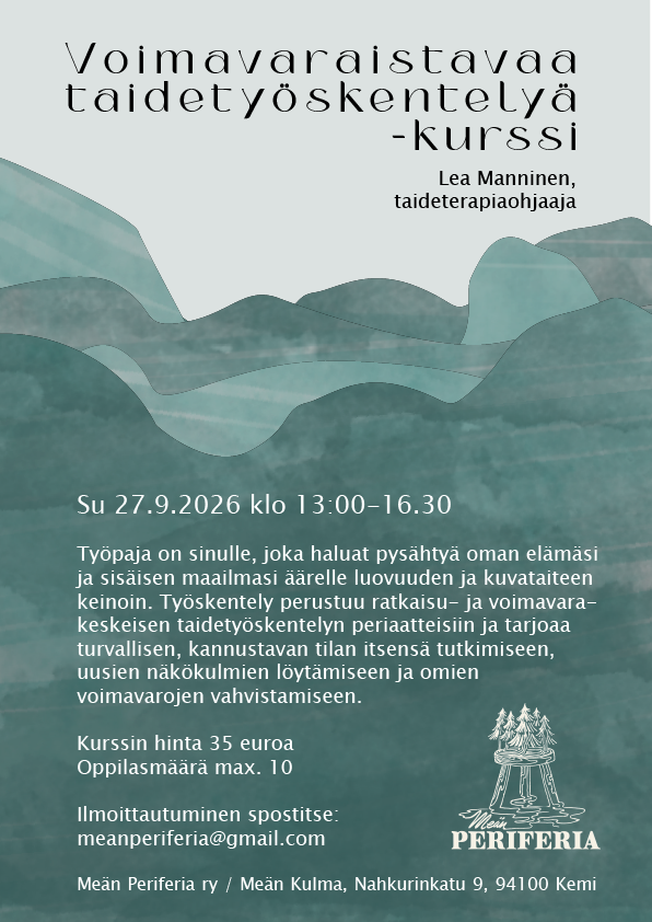 Voimavaraistavaa taidetyöskentelyä -kurssi