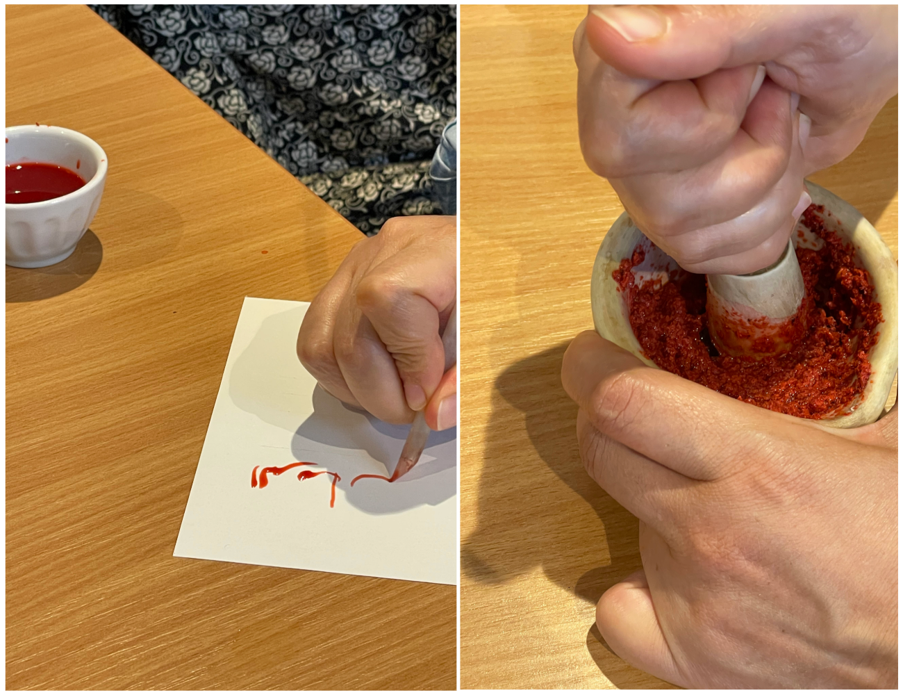 Workshop on making ink from plants — botanical wisdom