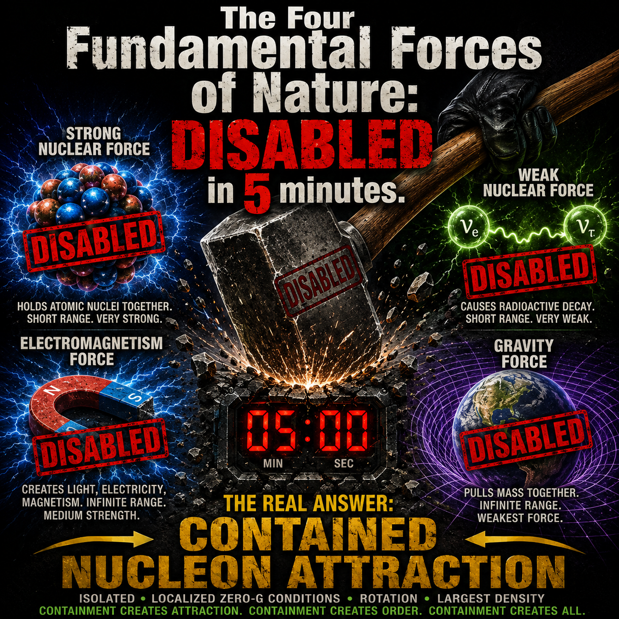 The Four Fundamental Forces of Nature: DISABLED in 5 minutes.  