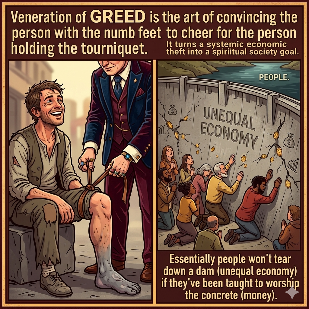 Veneration to Greed