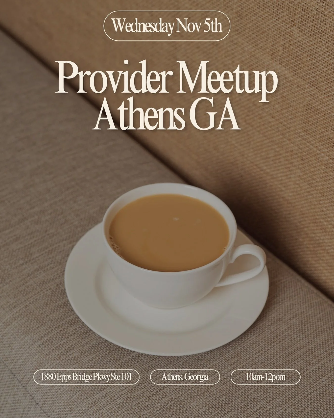 Are you a fertility, pregnancy, or postpartum provider in Athens, Georgia? Join me and Peach State Birth Coalition @peachstatebirthcoalition for a coffee meet up to meet fellow providers:

 Jittery Joe&rsquo;s coffee 
1880 Epps Bridge Parkway Suite 1