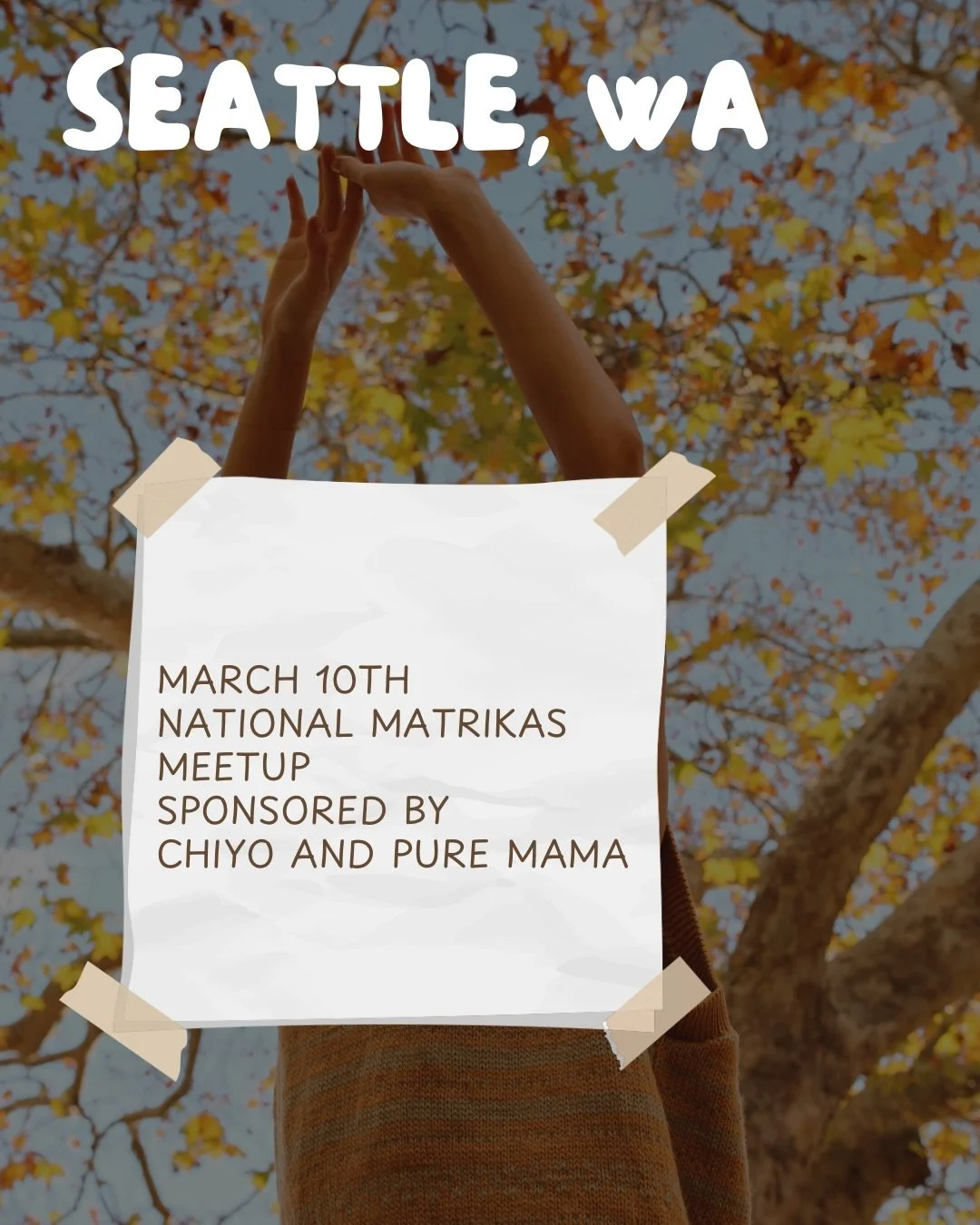 TWO NEW CITIES ADDED!

Philly and Seattle!

Join us for National Matrikas Meetup March 10th Sponsored by @puremama_skincare and @wearechiyo 

March 10th will be an evening of collaboration between fertility, pregnancy, and postpartum providers across