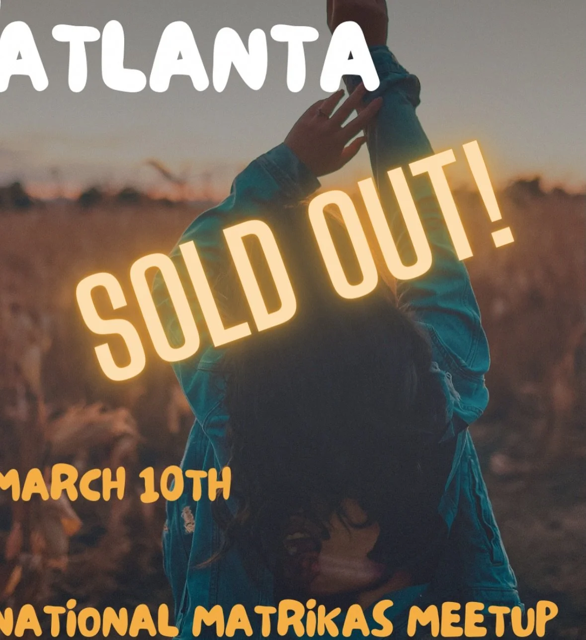 ATLANTA-SOLD OUT!

Next Tuesday March 10th National Matrikas Meetup in 22 cities across the U.S. sponsored by @puremama_skincare and @wearechiyo ❤️

Some cities have sold out and several more are close, if you&rsquo;re planning to come, grab your tic