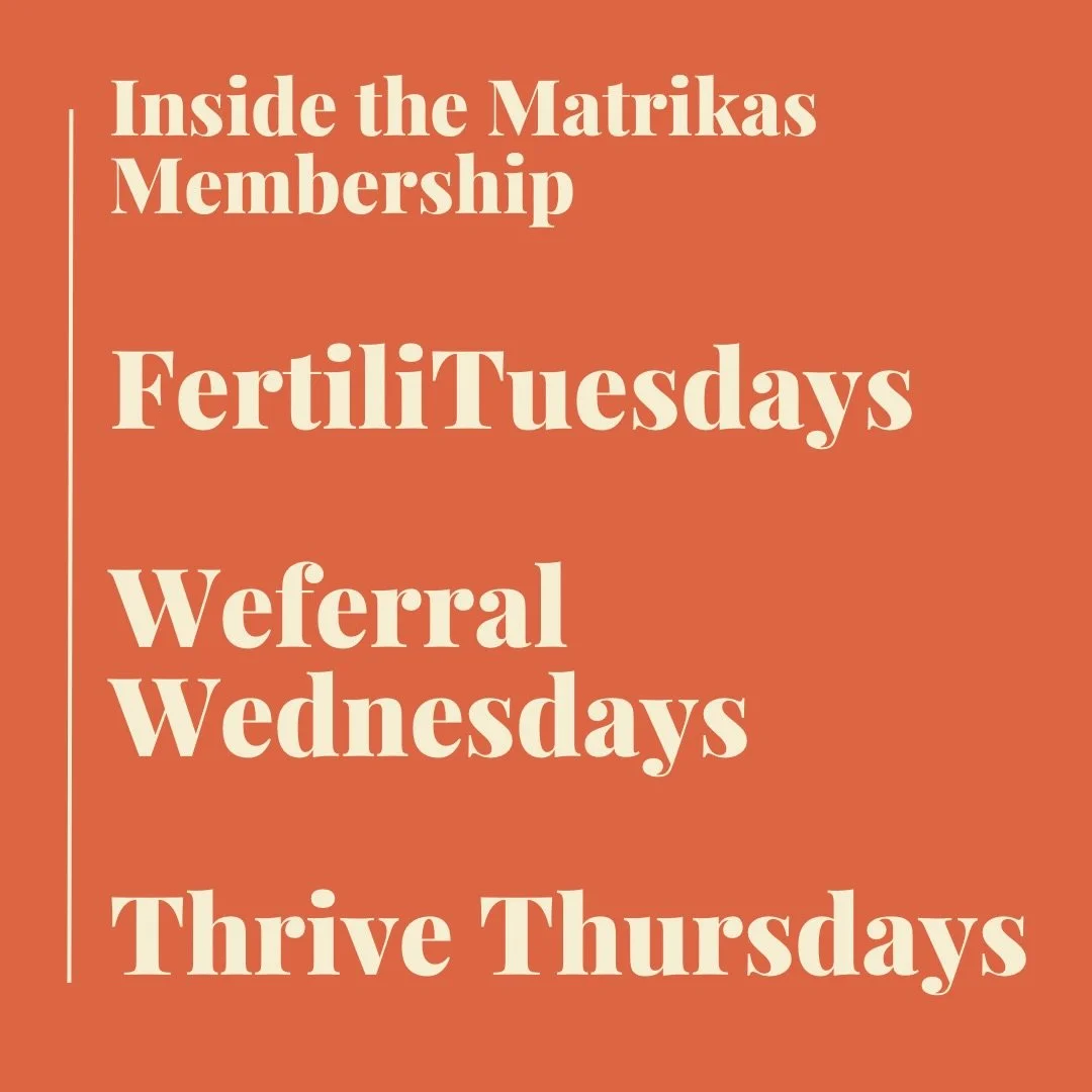 Your week just got a whole lot richer inside the Matrikas membership&hellip;

We&rsquo;re expanding our virtual offerings to bring more opportunities for collaboration and professional growth.

🌟 Tuesdays &mdash; FertiliTuesdays, an intentional comm