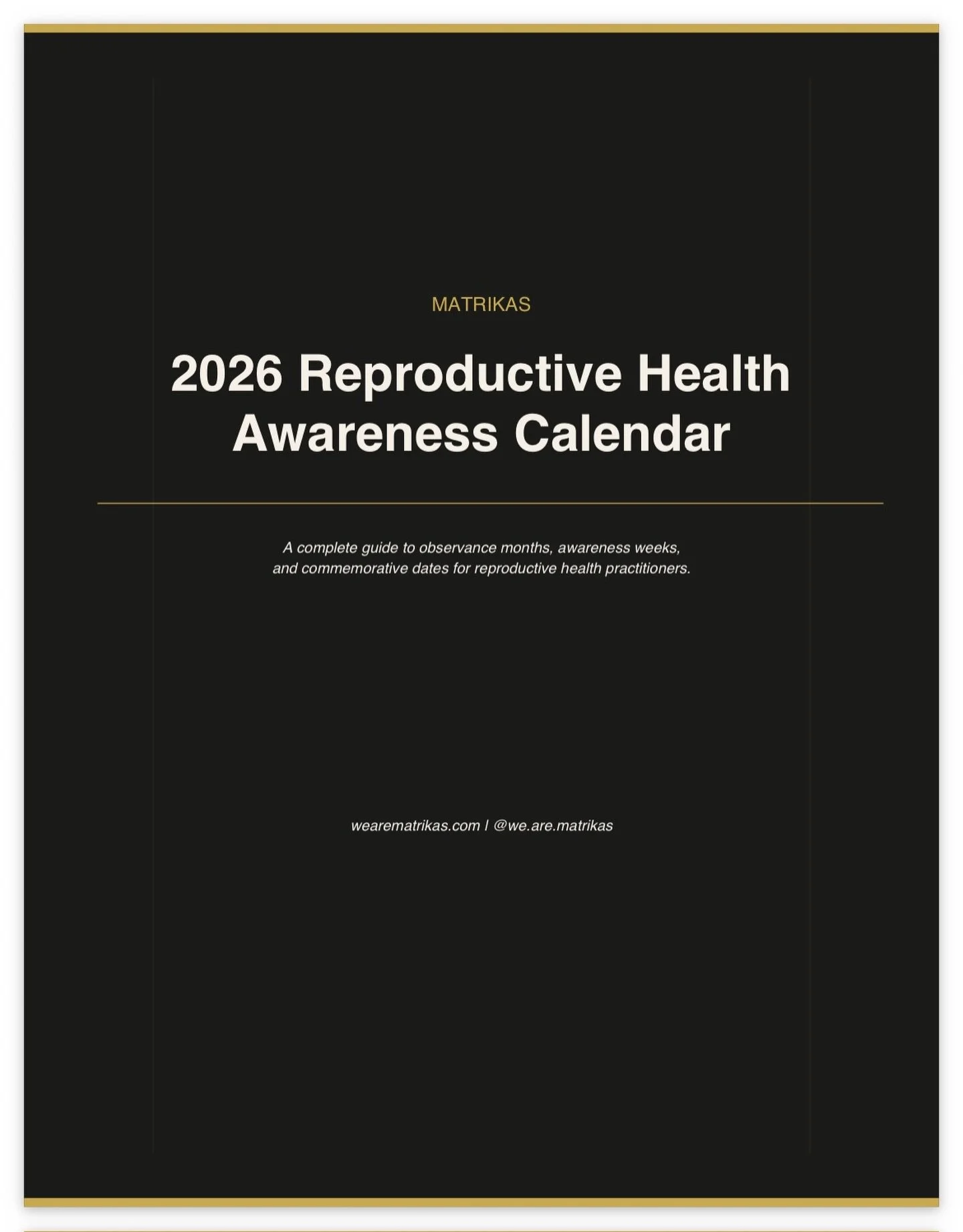 We created a free 2026 Reproductive Health Calendar to help you plan your year so you never miss a day/week celebrating Reproductive Health! Link in bio ❤️